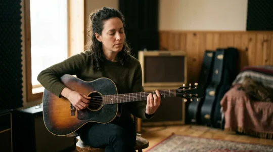 Musician performing with precise timing and rhythm control