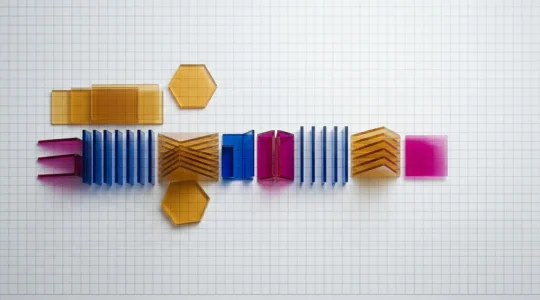 Abstract visualization of modern pop music song structure composition
