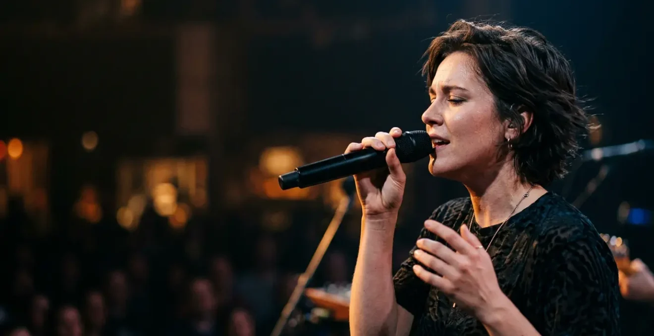 Professional singer maintaining vocal health during intensive concert tour performance