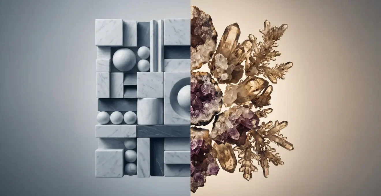 Conceptual representation of two contrasting synthesis approaches